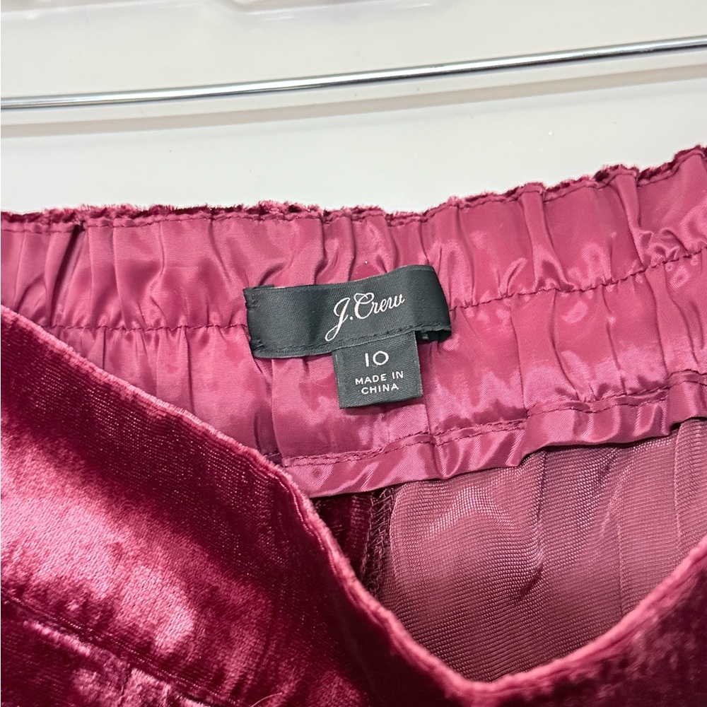 J. Crew Womens Velvet Leggings in Rich Burgundy - Picture 4 of 5